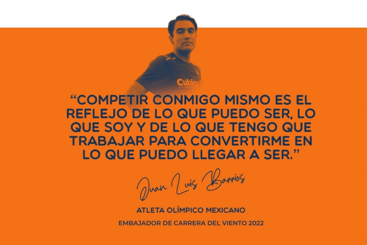 Juan Luis Barrios, embajador de la carrera del viento